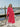 Plush Bathrobe in Pink and Red Stripe