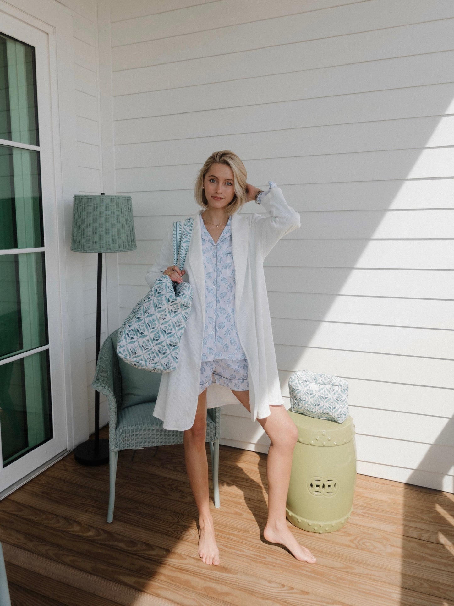 Blue Palm PJ Set - Long / Short