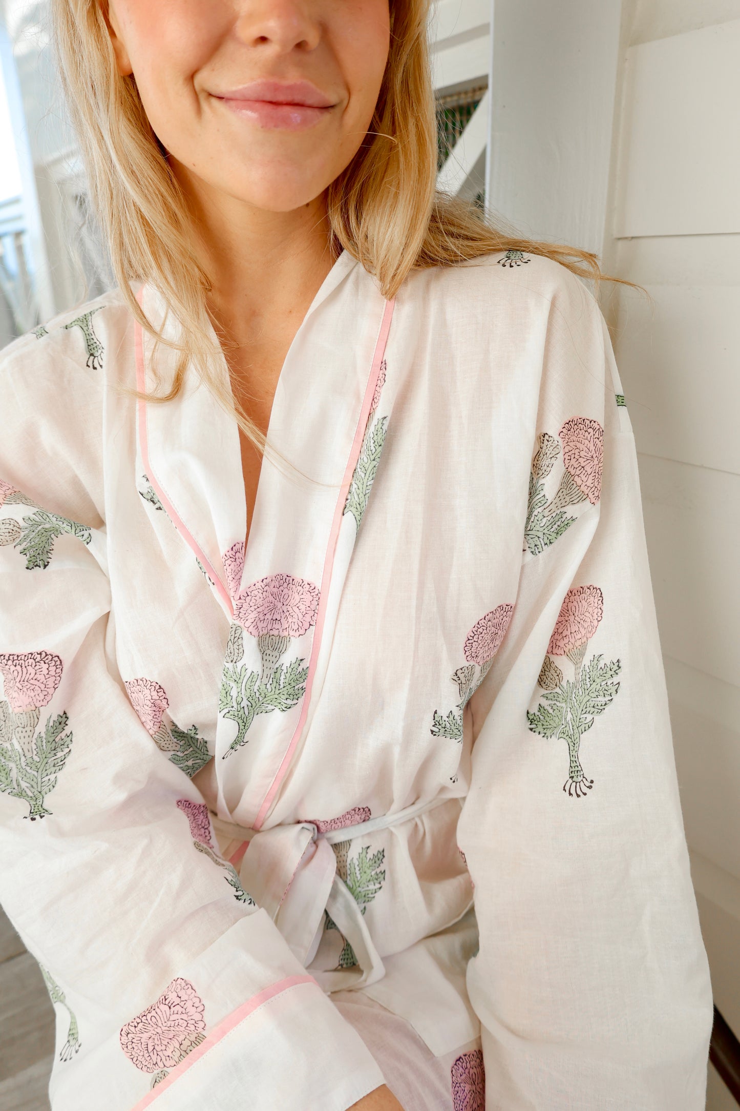 Bathrobe in Pink Marigold - Long