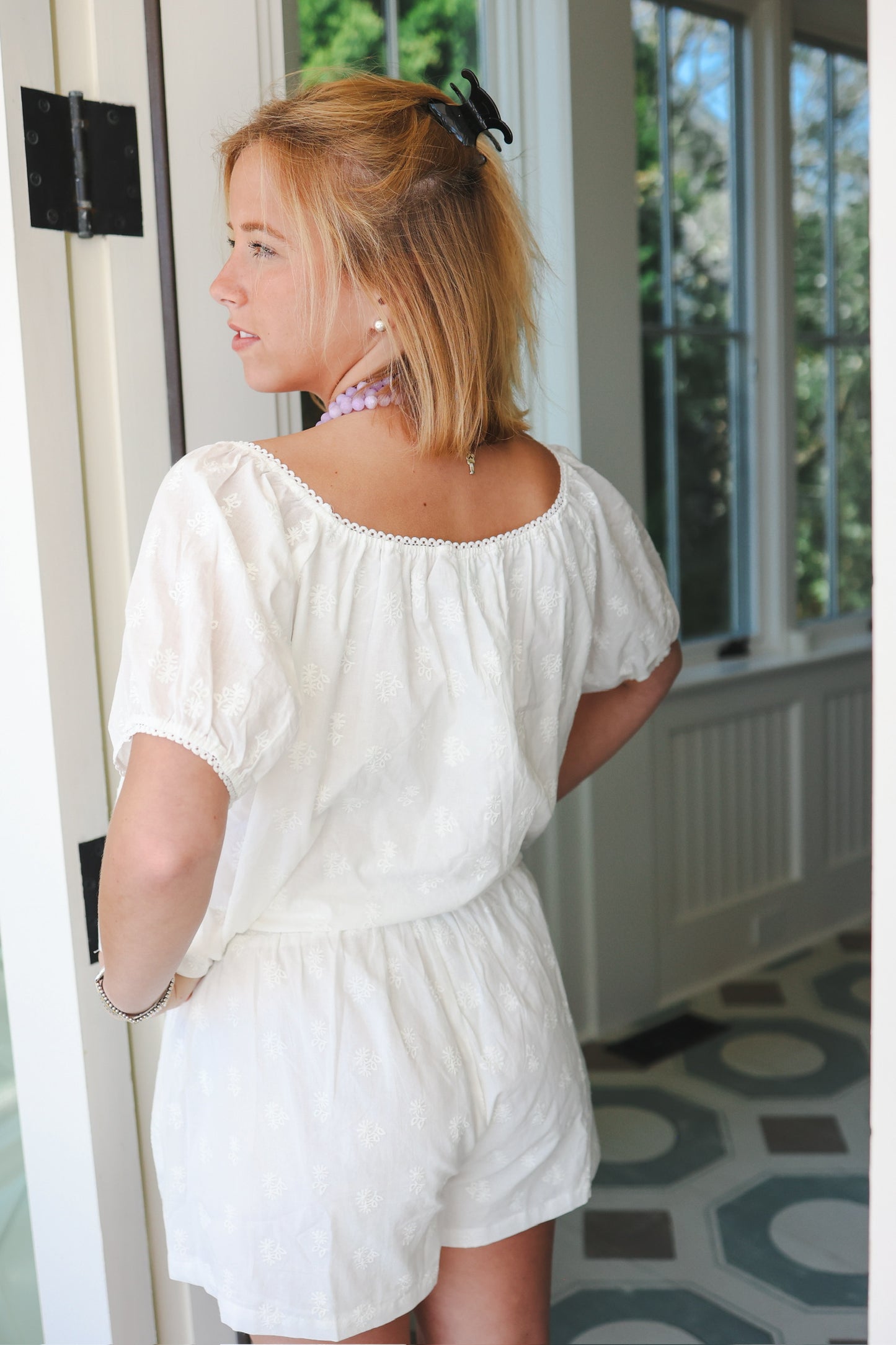 The Dream Short Set - White Daisy
