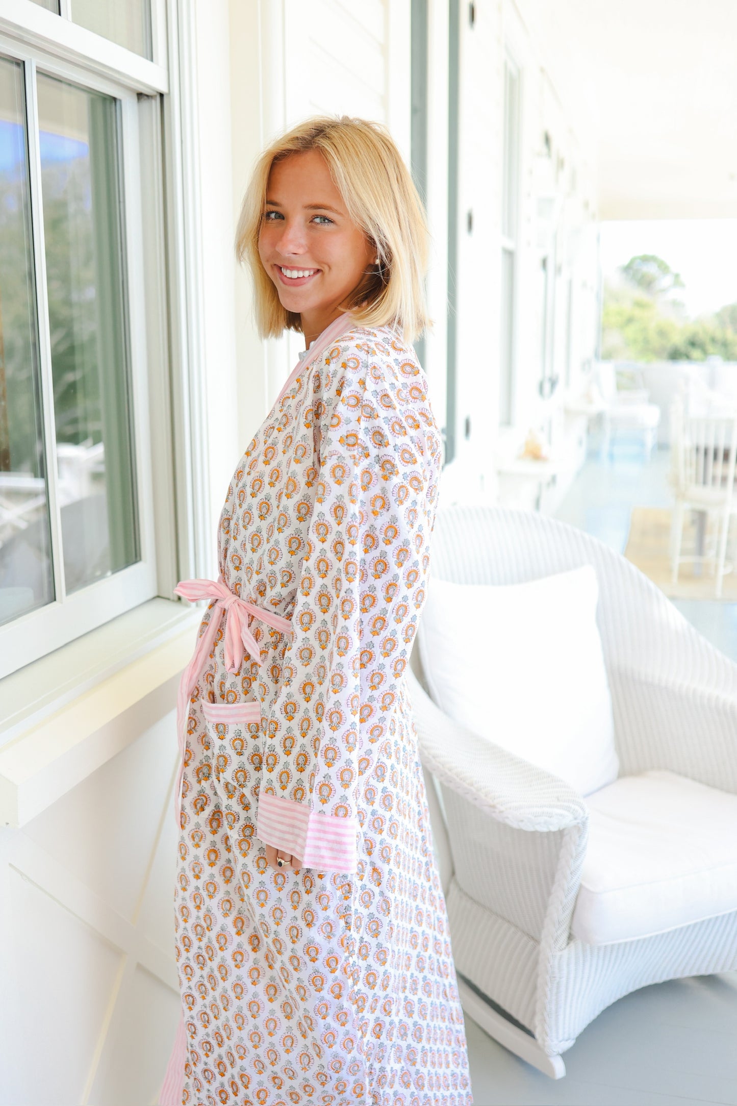 Bathrobe in Spring Sorbet - Long