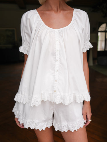 The Flounce Set - White Eyelet