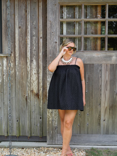 The Sally Dress Set - Black Daisy