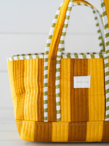 Olivia Tote - Daffodil Stripe
