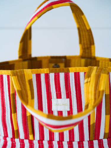Olivia Tote - Red Picnic Stripe