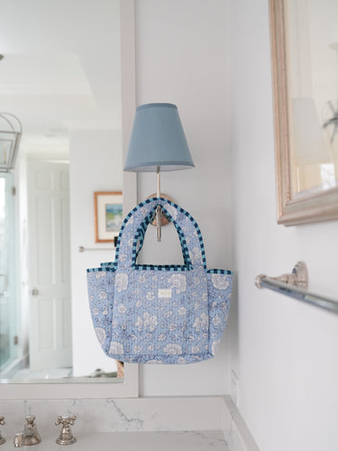 Reese Tote - Soft Blue Floral