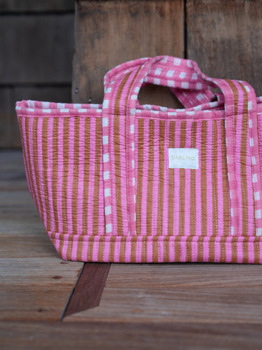 Olivia Tote - Pink Paloma Stripe