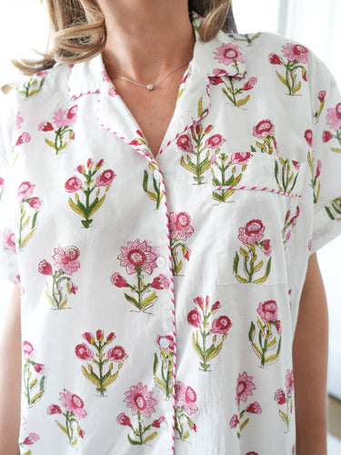 Blush Daisy Pajama Set - Short/Short