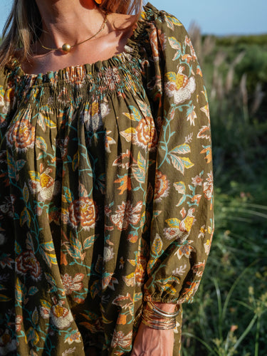 The Sweet and Short Set 3/4 Sleeves - Forest Floral