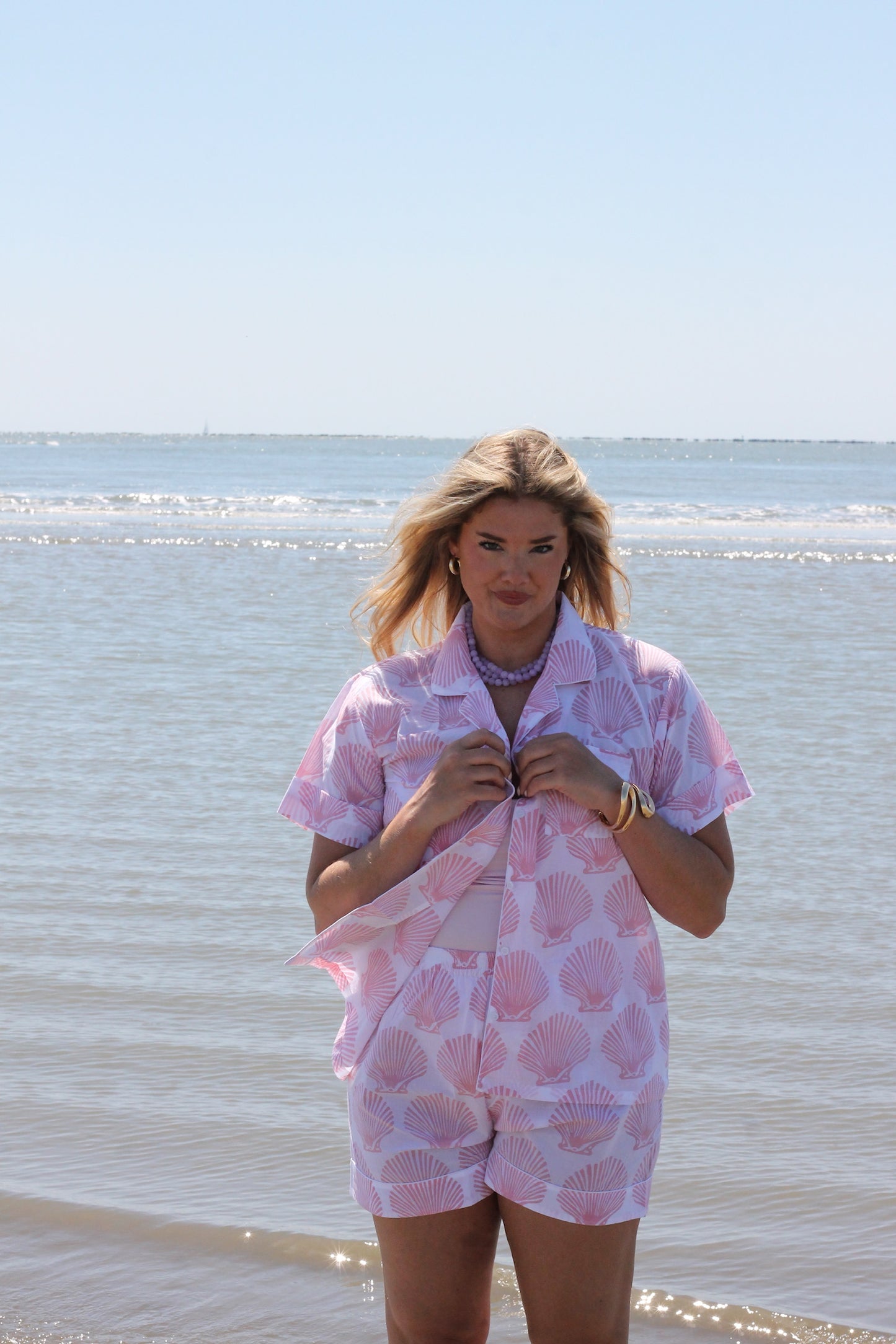 Pacific Pink Scallop Shell Set - Short / Short