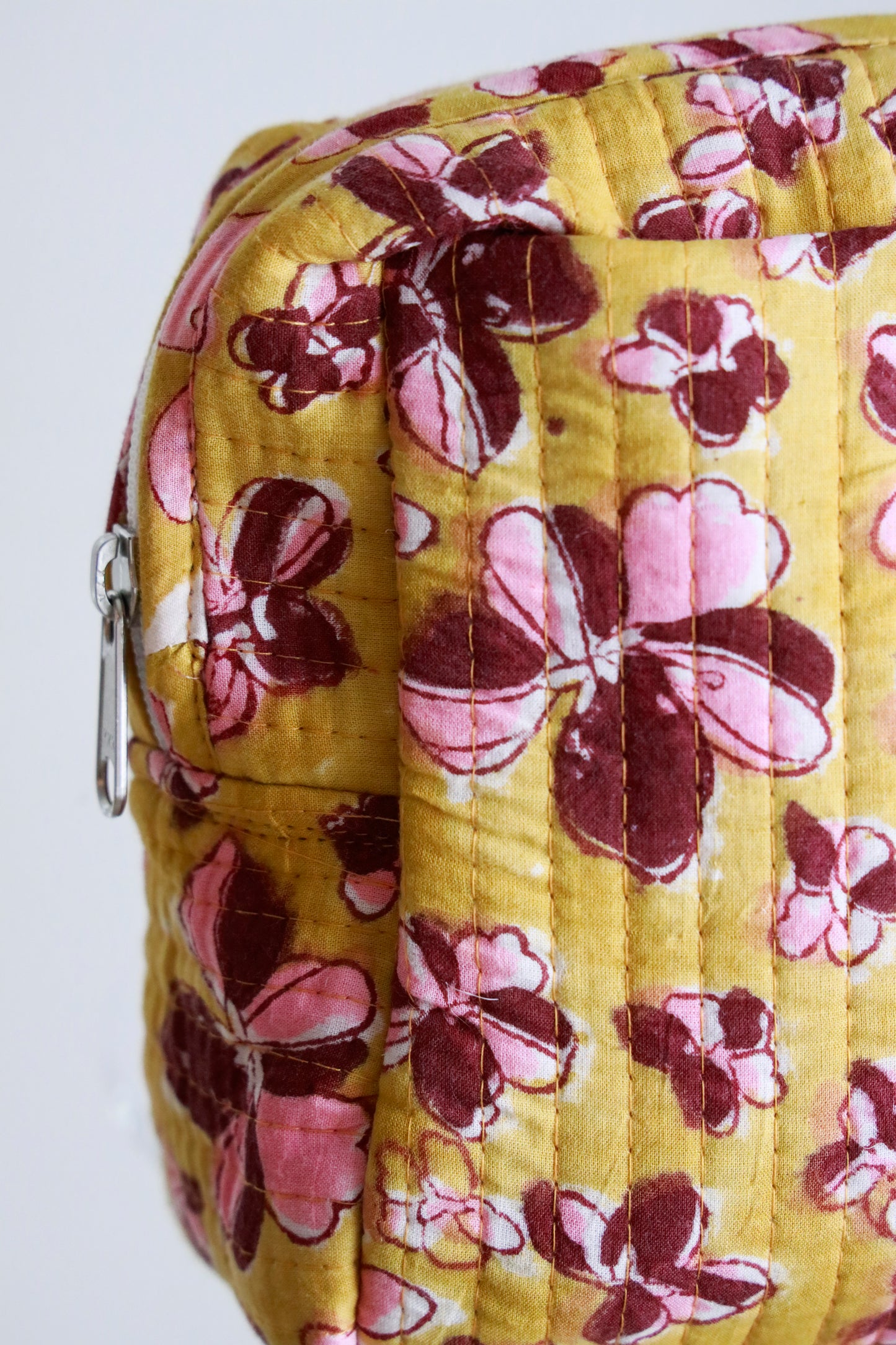 Quilted Cosmetic Bag - Honeysuckle