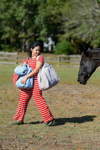 Perfect Pima PJ Set - Red French Stripe