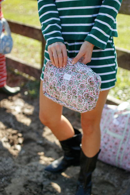 Quilted Cosmetic Bag - Sweet Medallion