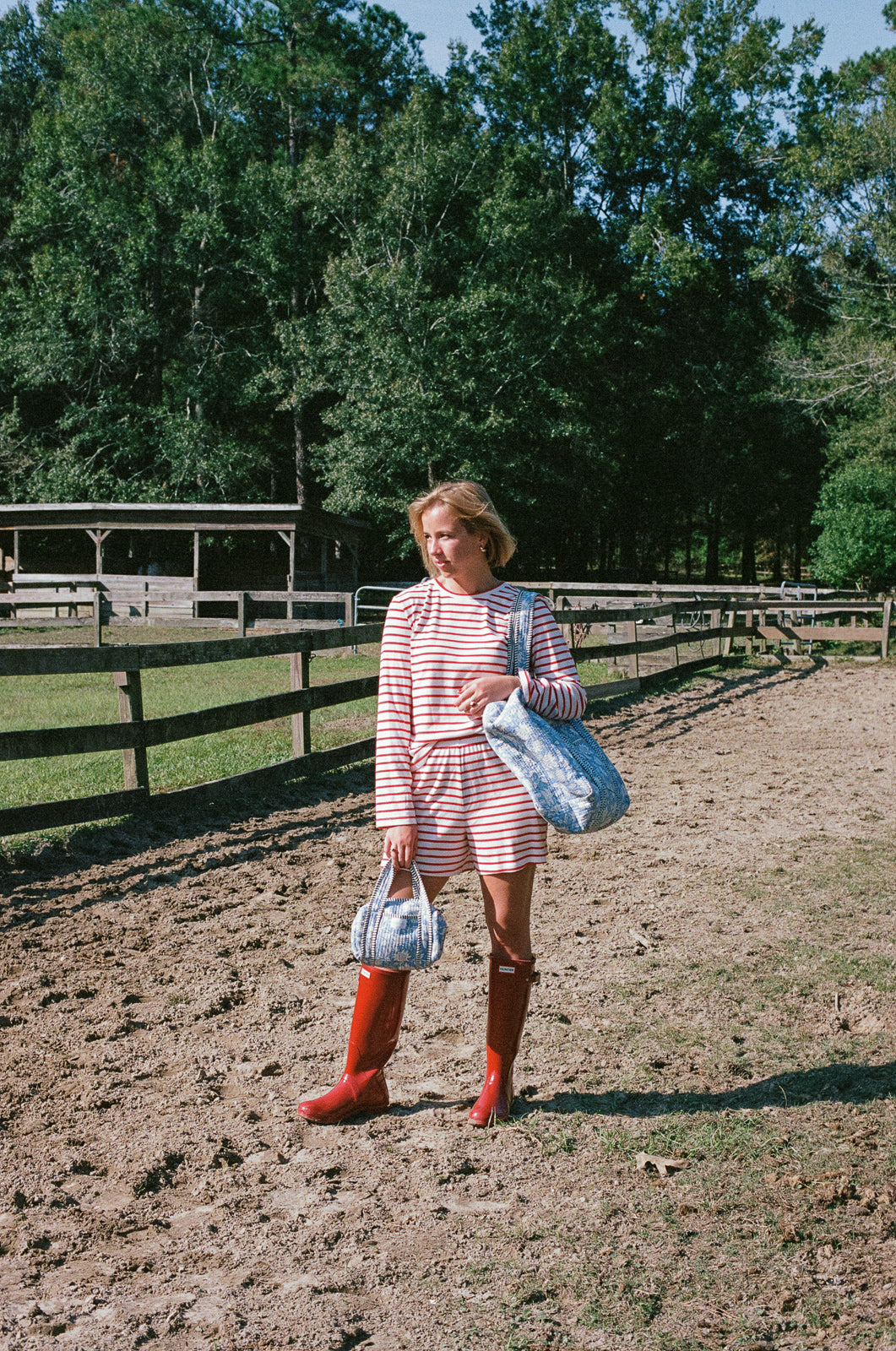 Perfect Pima PJ Set - Red and White Stripe