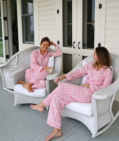 Cozy Pajama Set - Pink Star - Long / Long