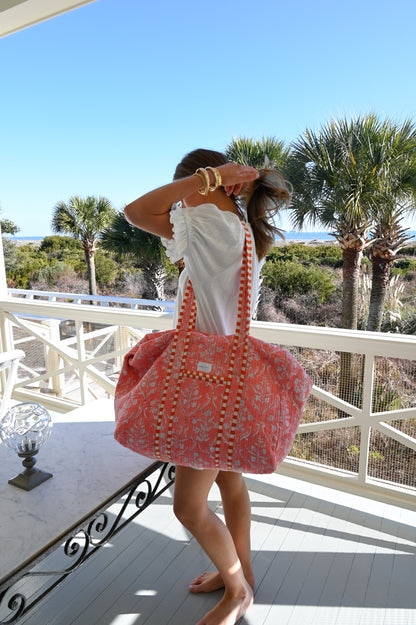 Weekender Bag in Peachy Pink