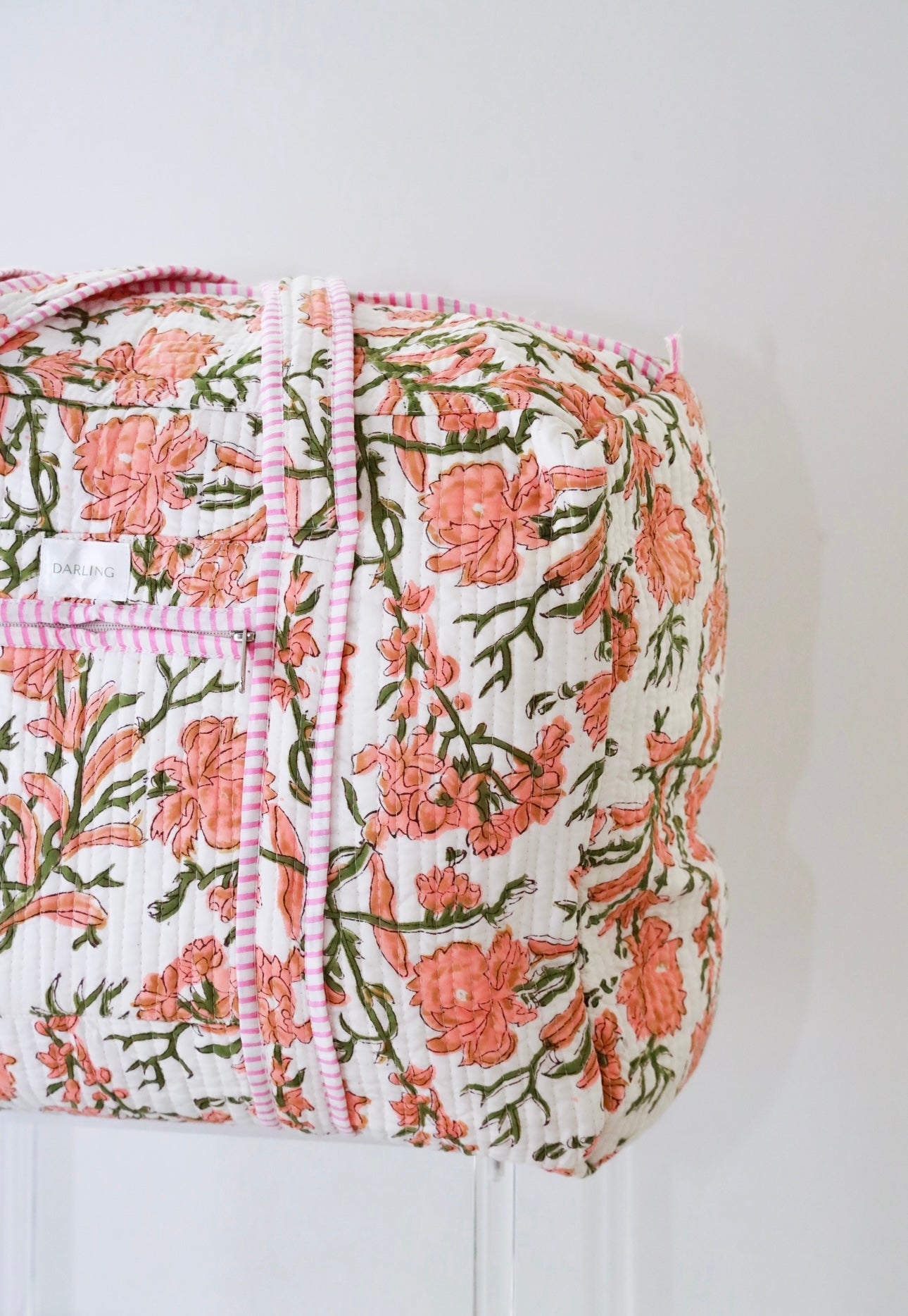 Weekender Bag in Peachy Floral