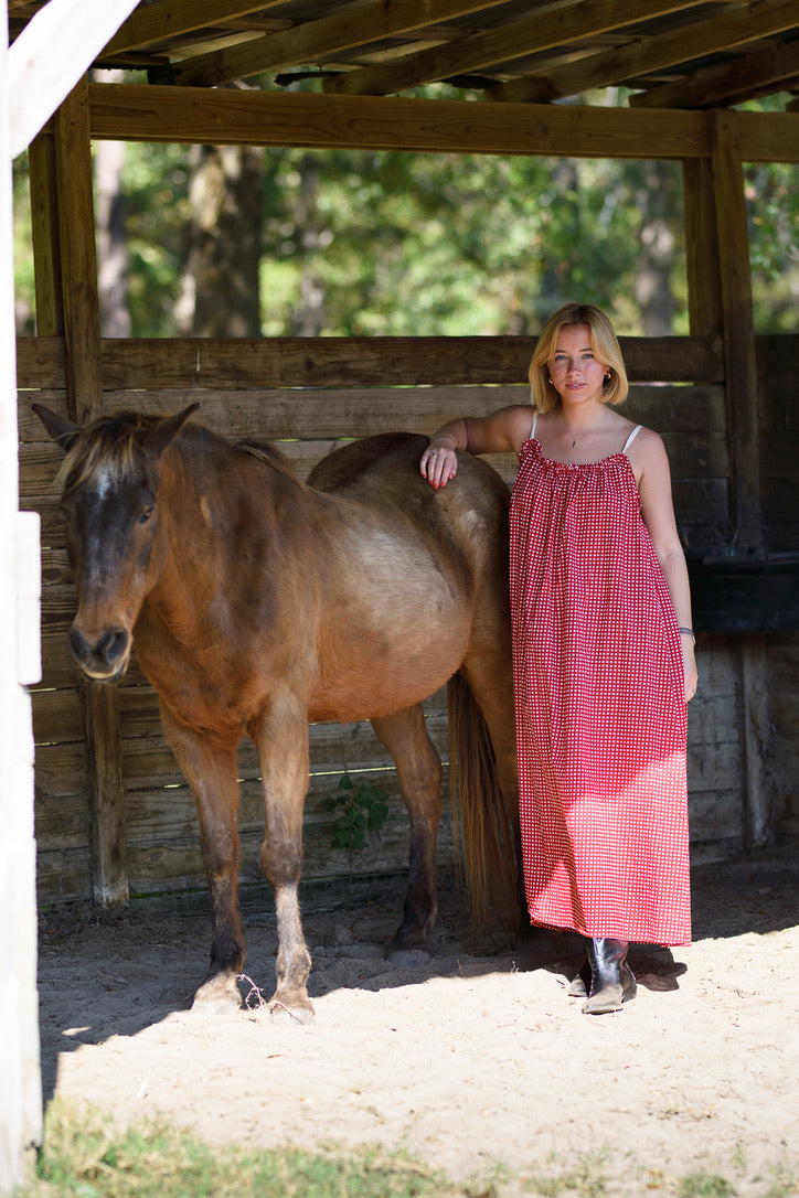 Long Nightgown - Red Gingham