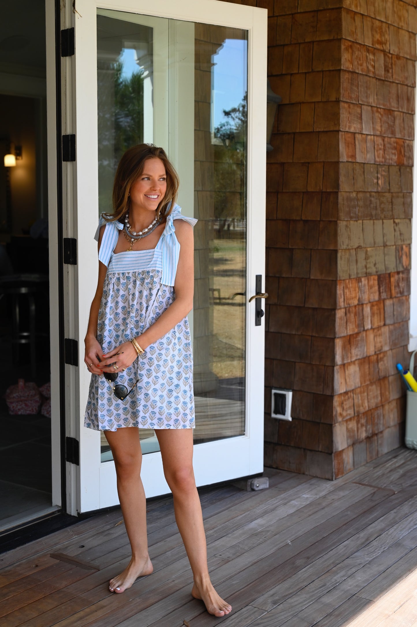 Tie Sleep Dress - Blue Cornflower