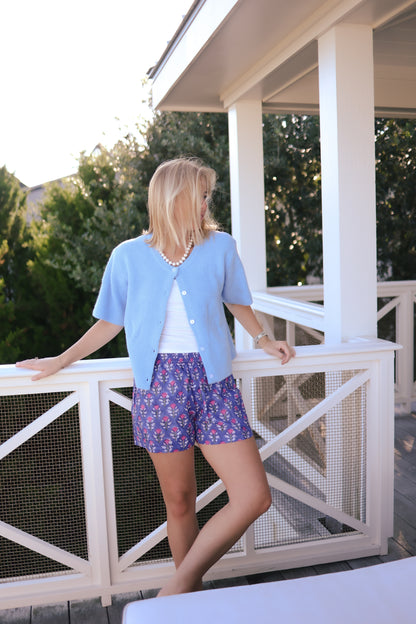 Boxer Shorts - Navy and Pink Floral