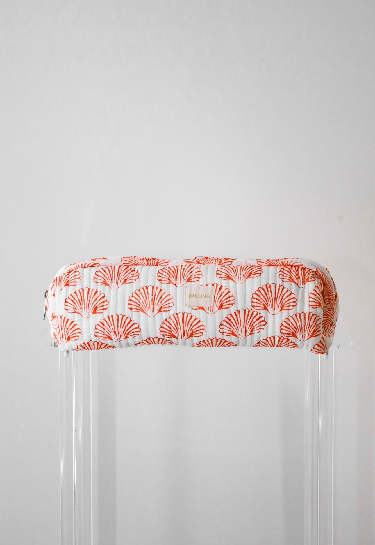 Light Pink Vine Quilted Cosmetic Bag | Functional Makeup Essential ...