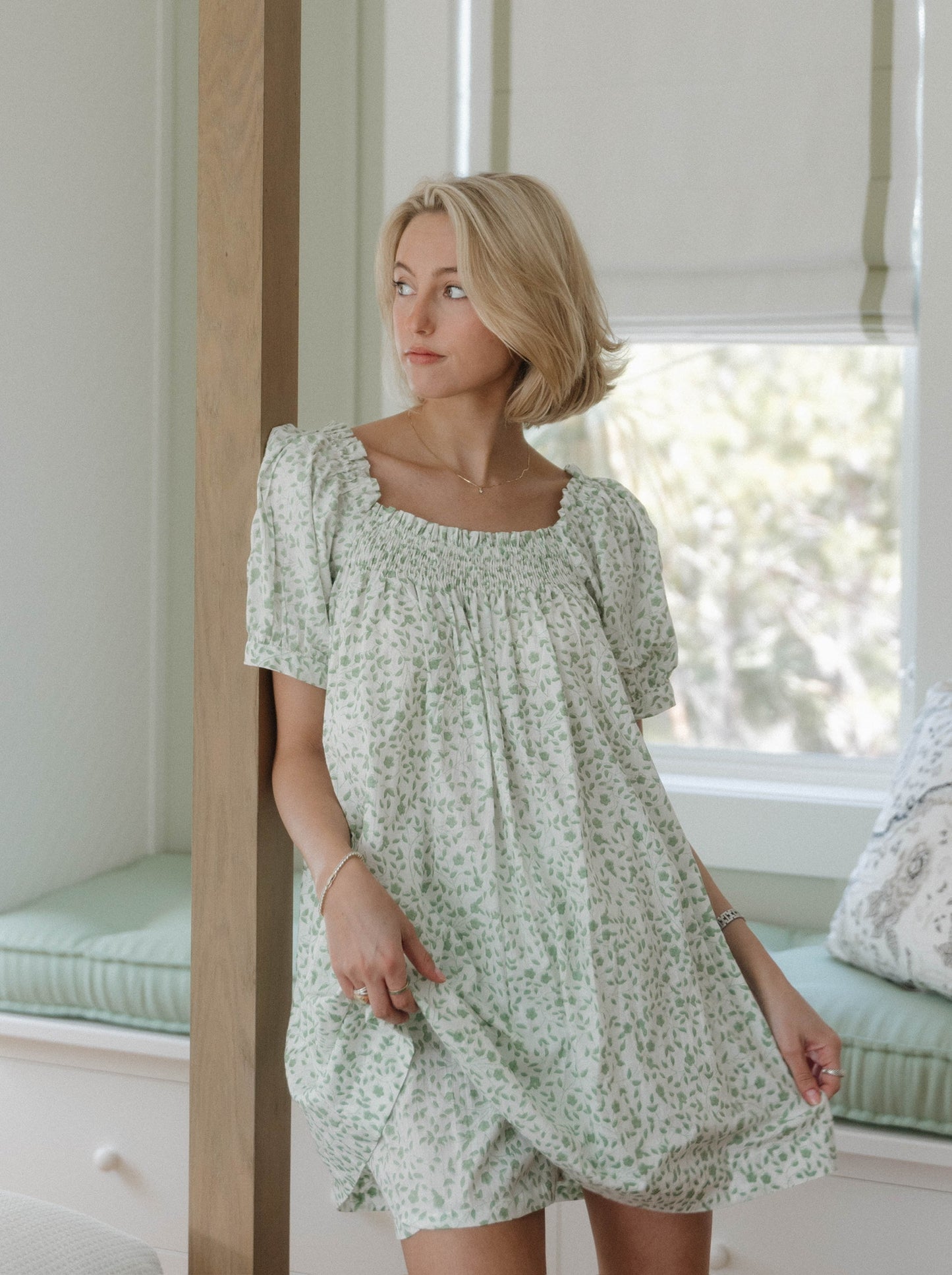 The Sweet and Short Set - Dainty Green Vine