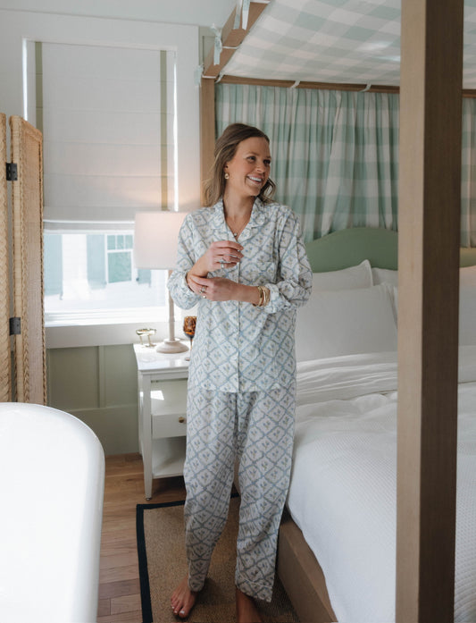 Cozy Pajama Set - Blueberry Lattice