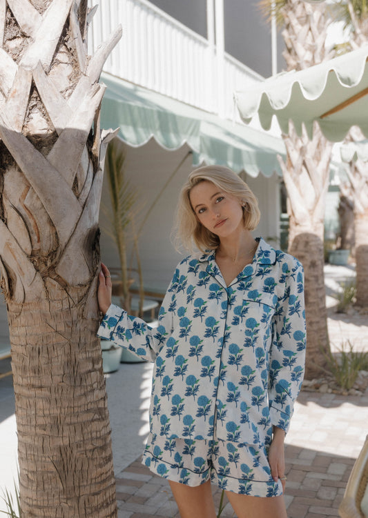 Blue Hydrangea PJ Set - Long / Short