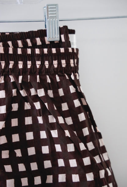 Boxer Shorts - Chocolate Check