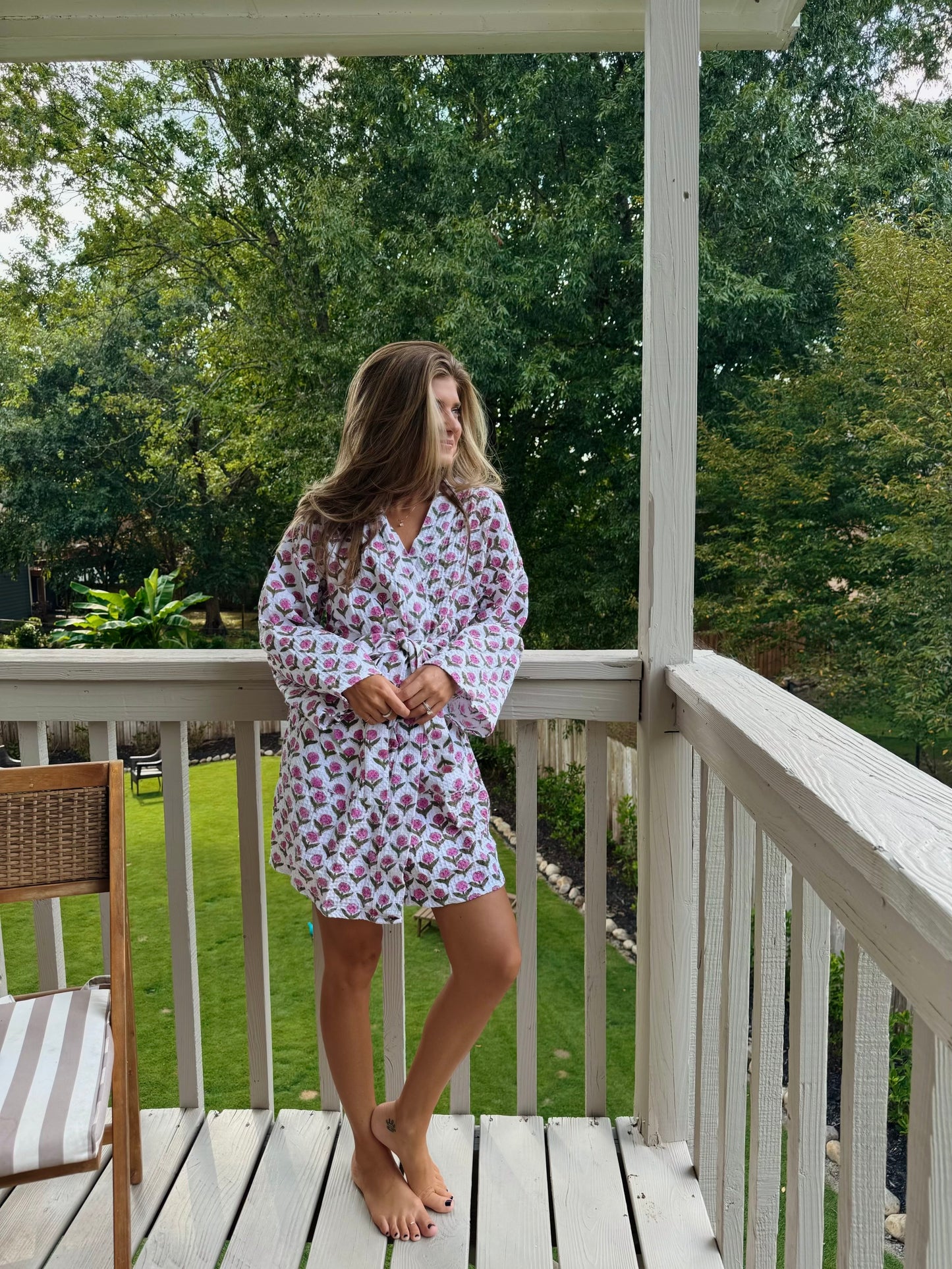 Carlee Waffle Bathrobe - Short