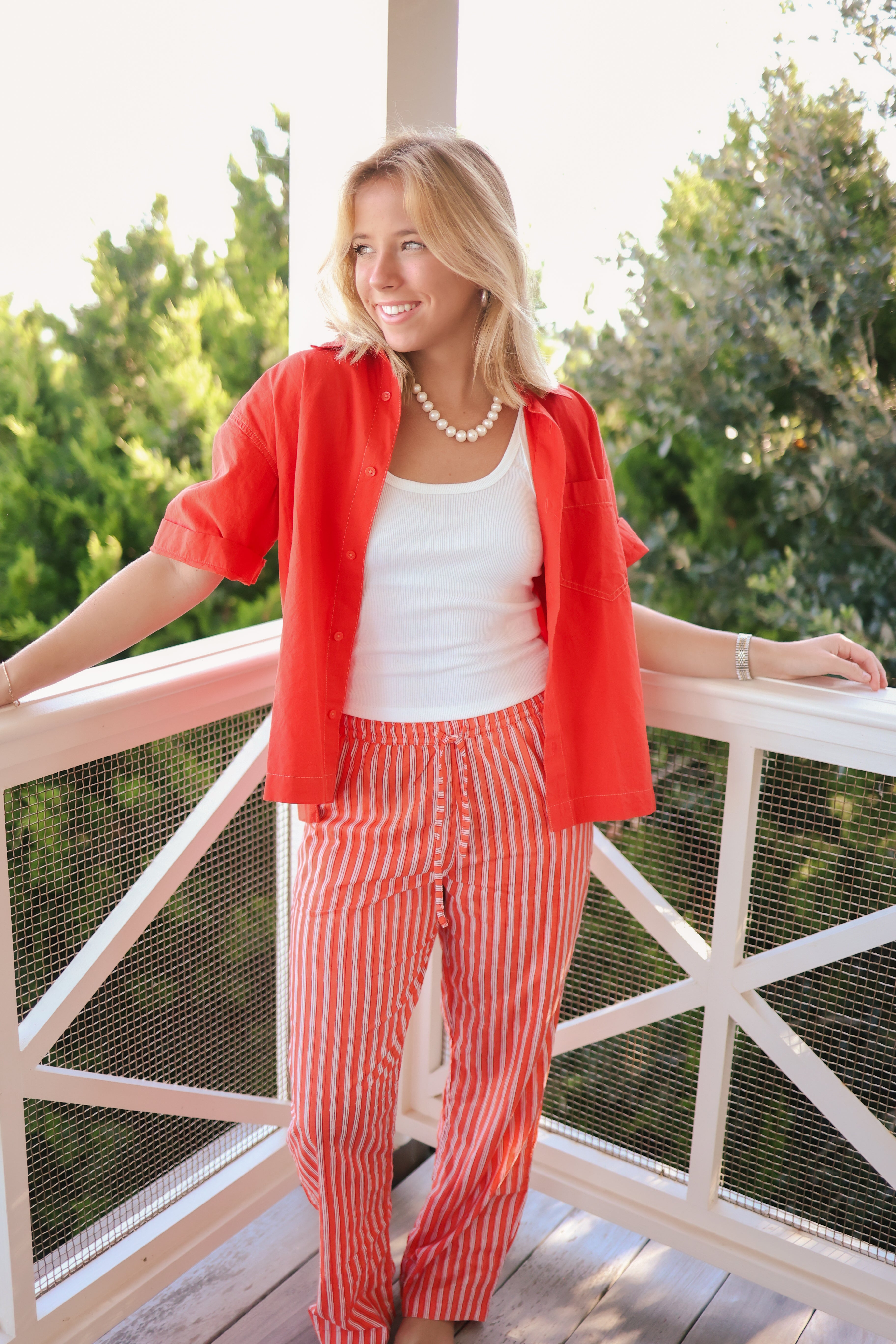 Lounge Pants - Orange Stripe