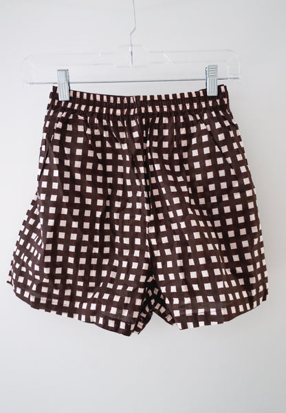 Boxer Shorts - Chocolate Check