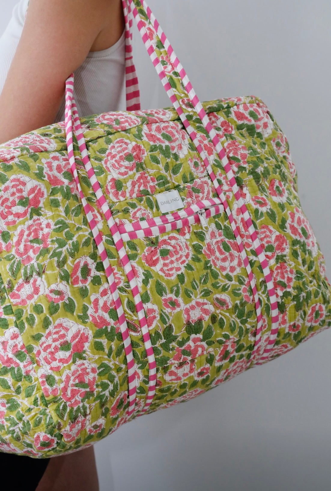 Weekender Bag in Kiwi Floral