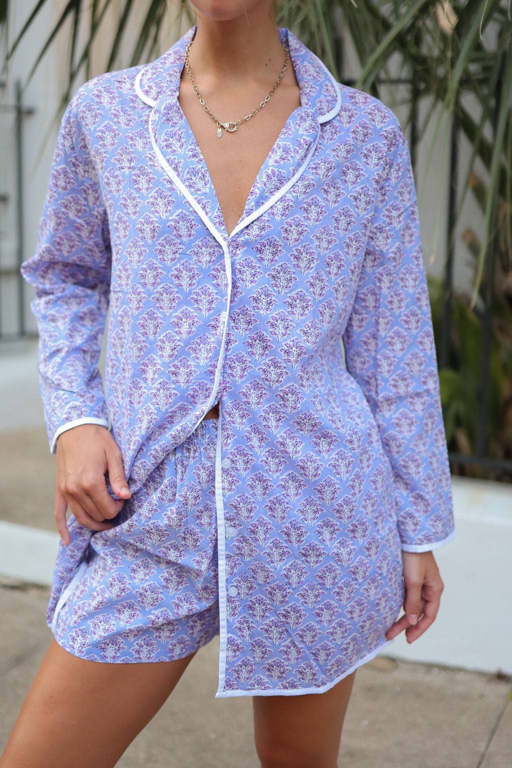 Nightshirt in Periwinkle Blossom