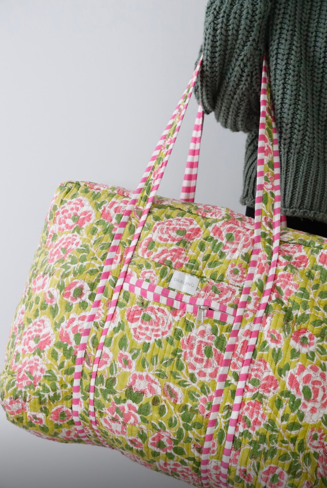 Weekender Bag in Kiwi Floral