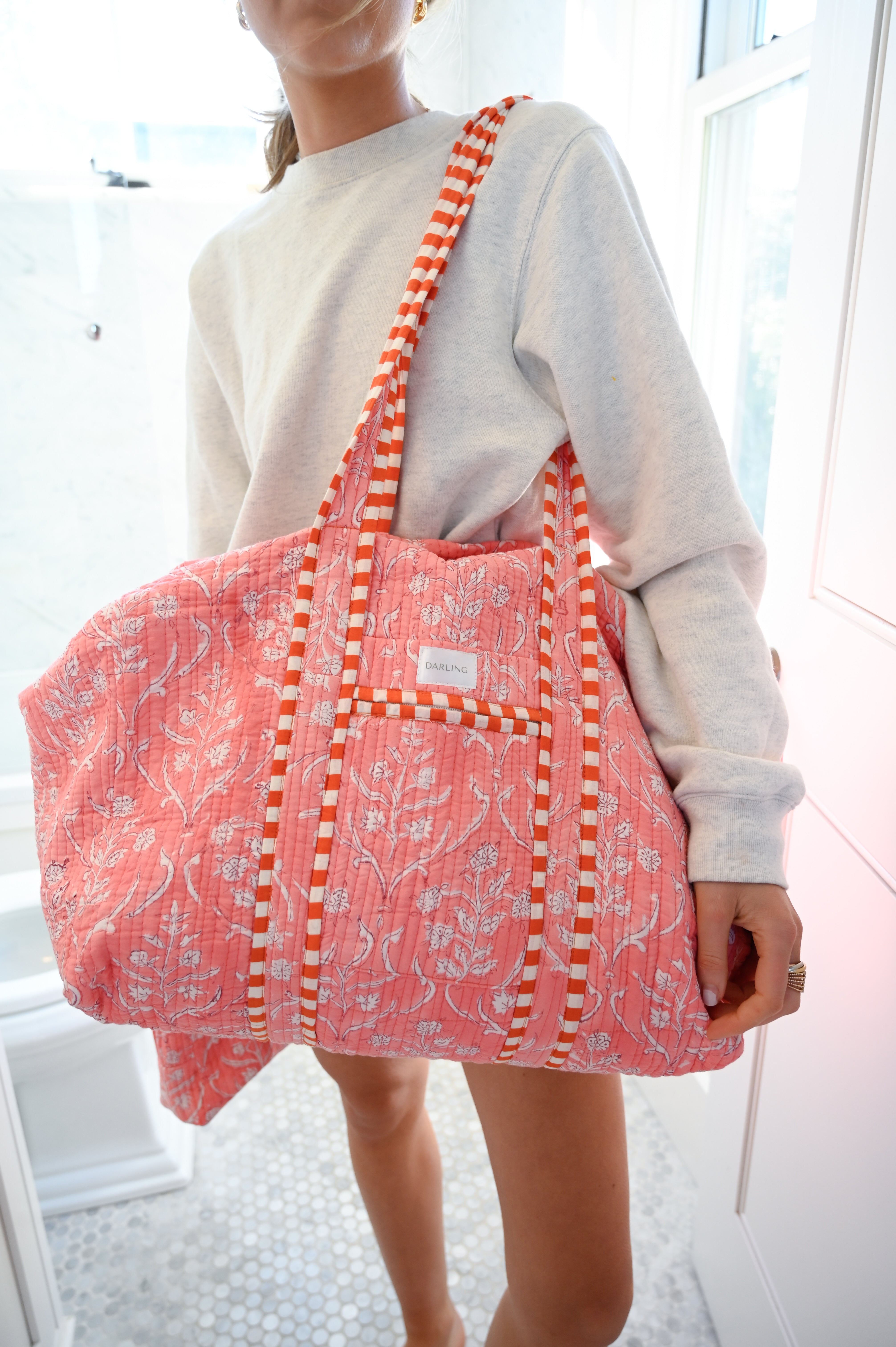 Weekender Bag in Peachy Pink