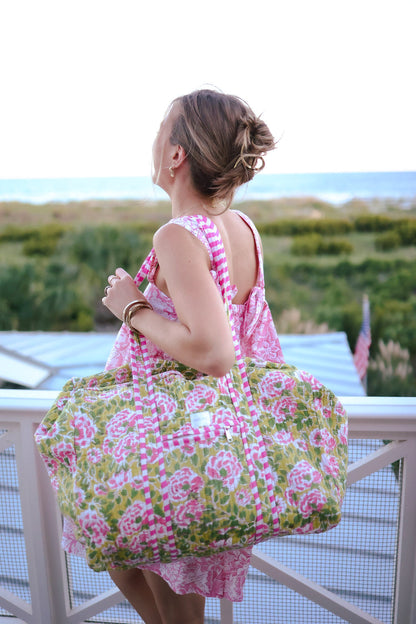 Weekender Bag in Kiwi Floral