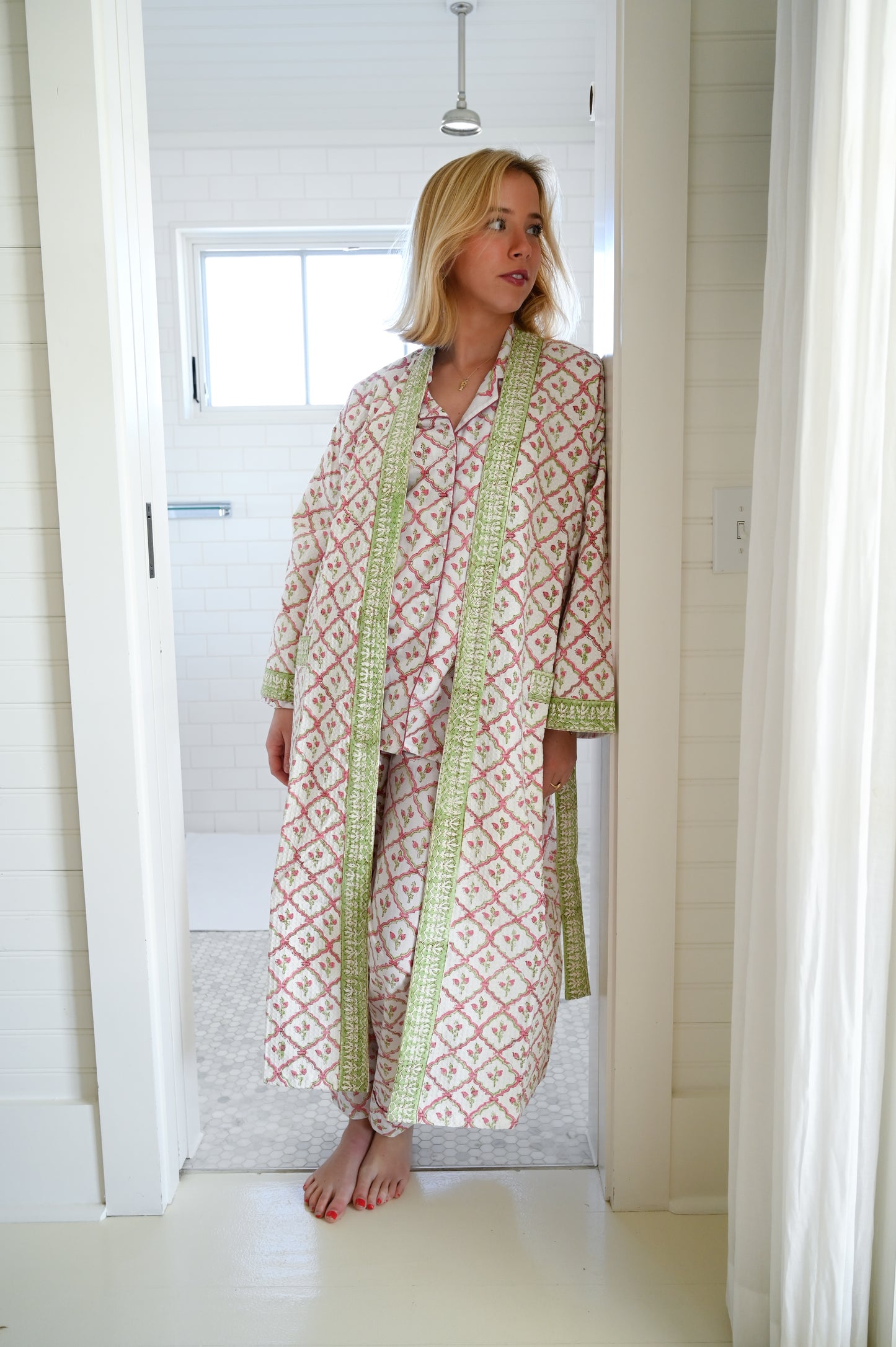 Cozy Pajama Set - Strawberry Lattice