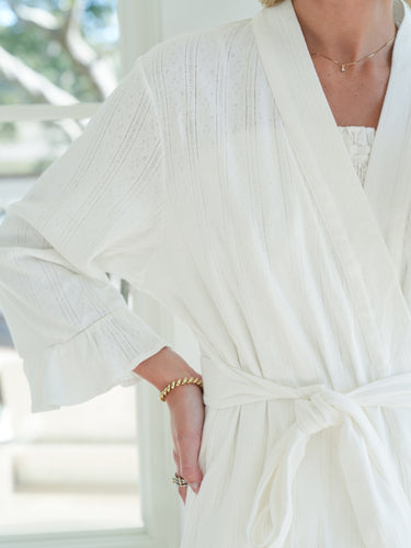 Nap Wrap - White Pointelle