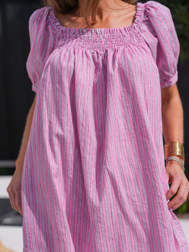 The Sweet and Short Set - Pink Orchid Stripe