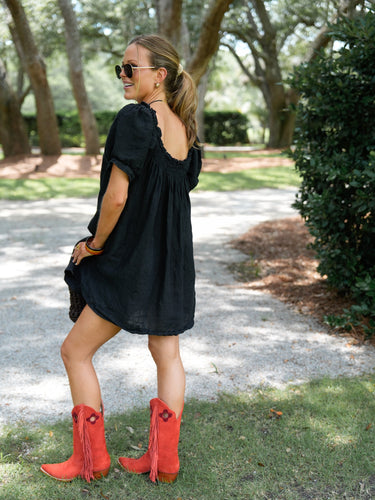 The Sweet and Short Set - Black Linen