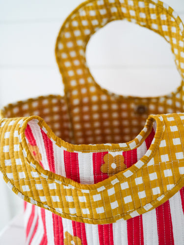 Reese Tote - Cherry Stripe Daisy