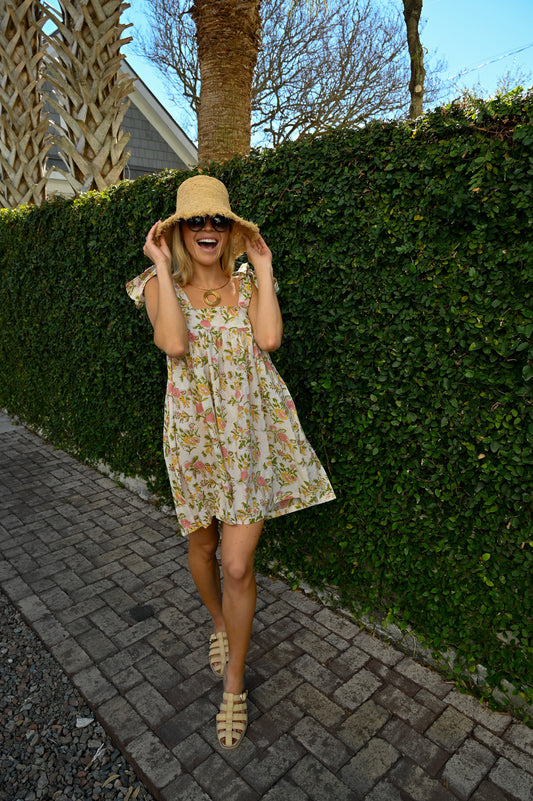 Tie Sleep Dress - Citrus Bloom