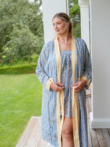 Lounge Robe - Blue Thistle