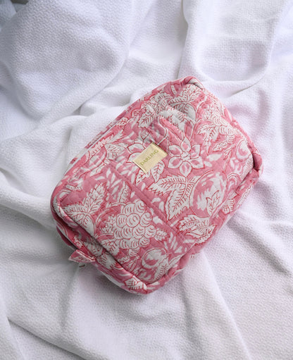 Quilted Cosmetic Bag - Pinky Promise