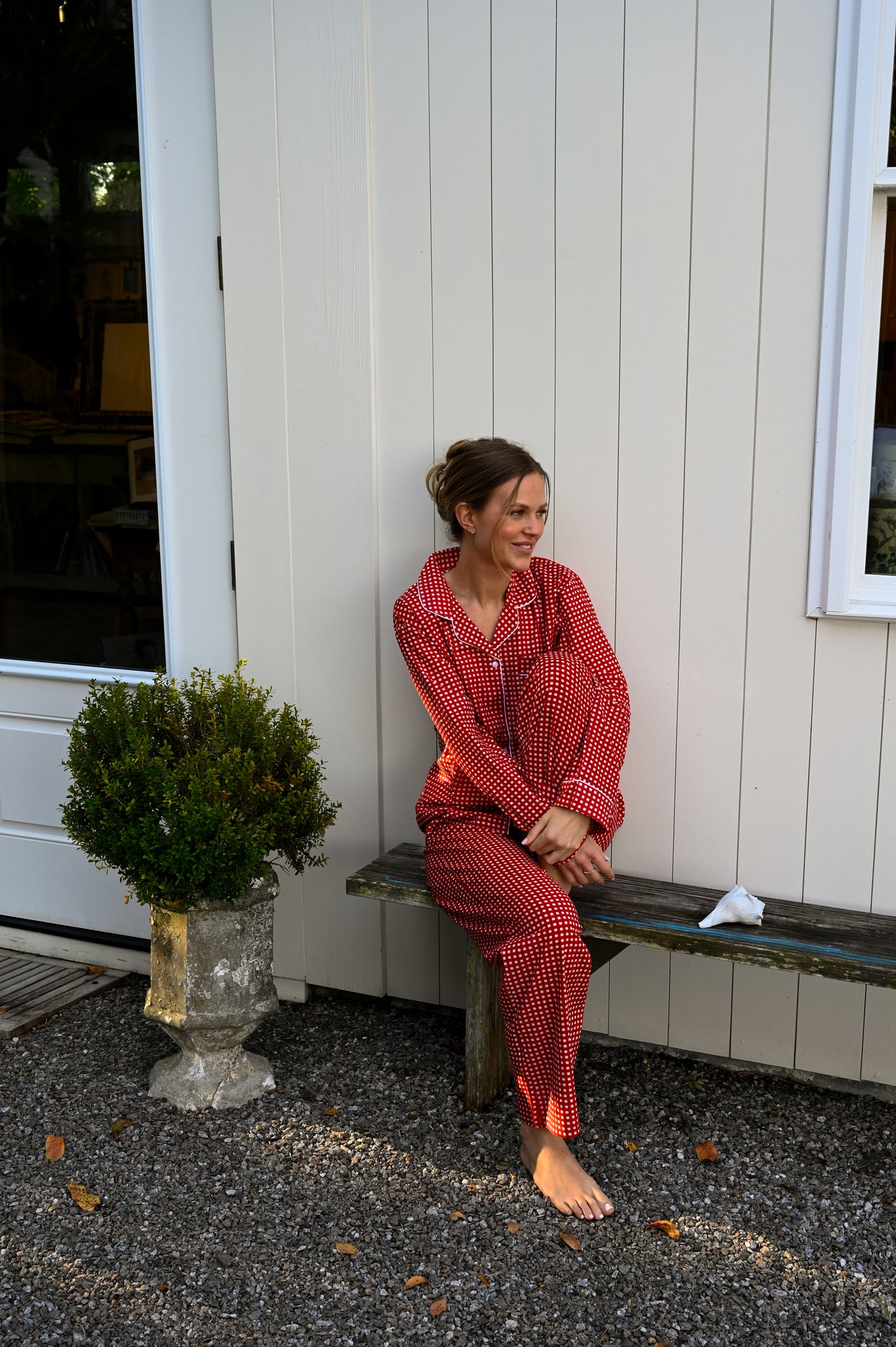 Cozy Pajama Set - Red Gingham