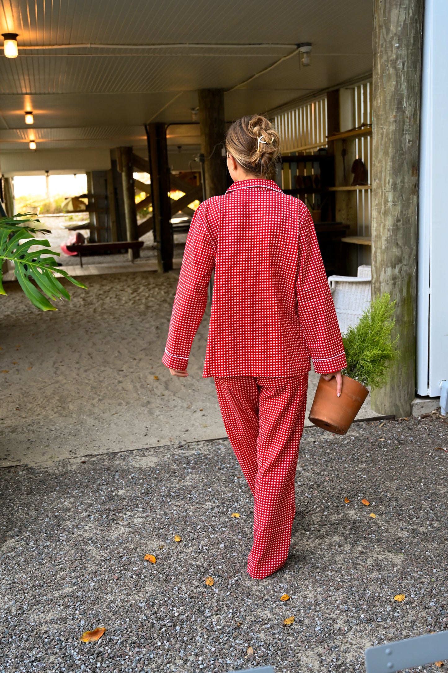 Cozy Pajama Set - Red Gingham