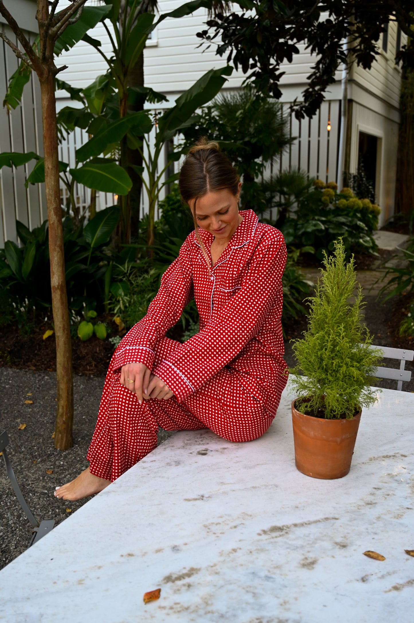 Cozy Pajama Set - Red Gingham