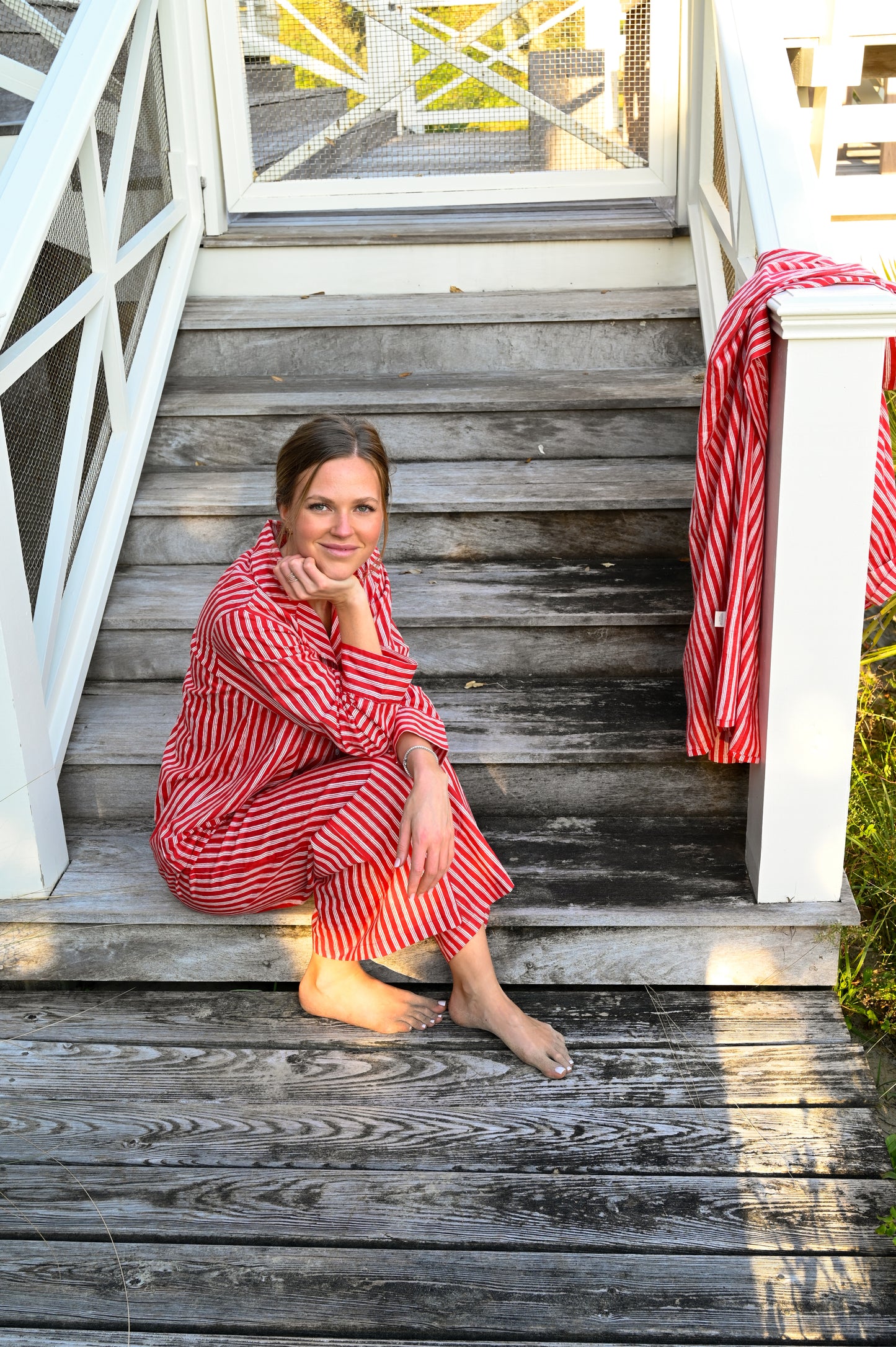 Cozy Pajama Set - Red Stripe