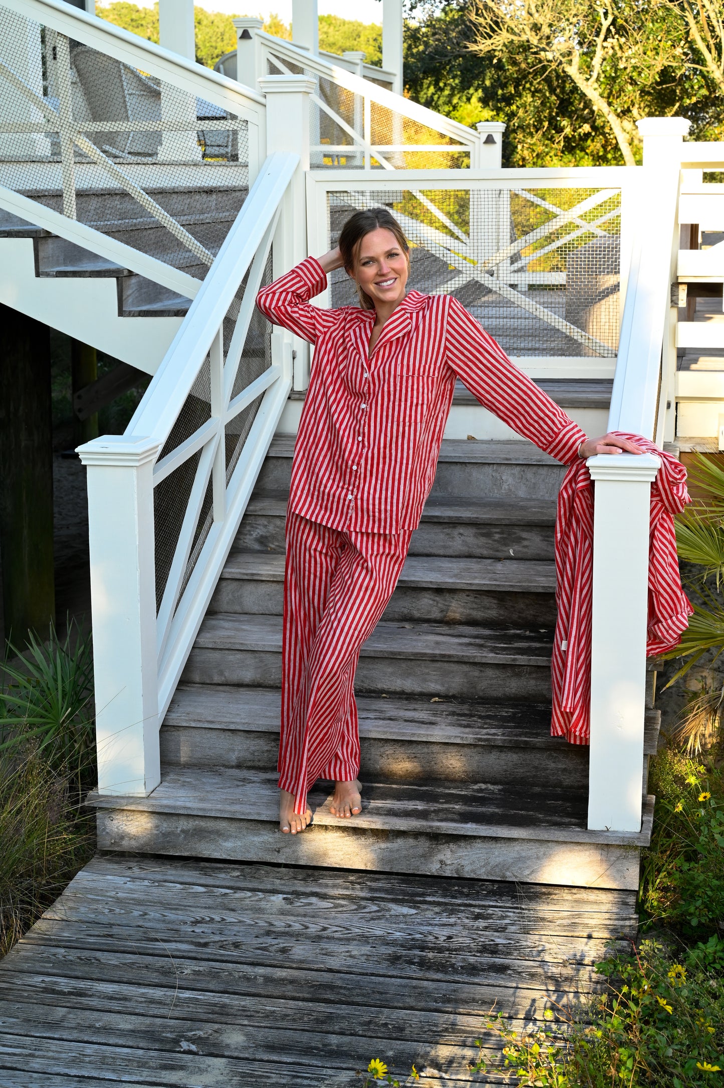 Cozy Pajama Set - Red Stripe